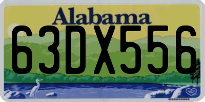 AL license plate 63DX556