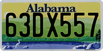 AL license plate 63DX557