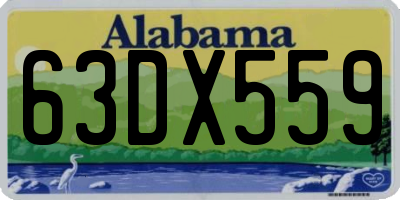 AL license plate 63DX559