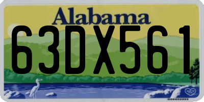 AL license plate 63DX561