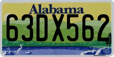 AL license plate 63DX562