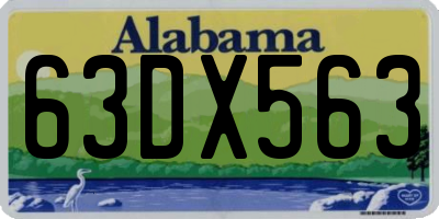 AL license plate 63DX563