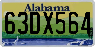 AL license plate 63DX564