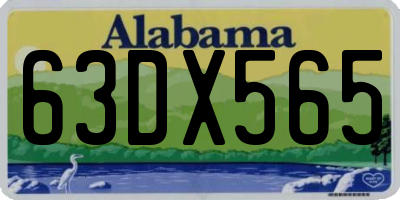 AL license plate 63DX565