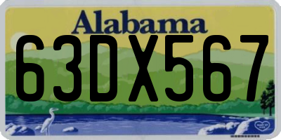 AL license plate 63DX567