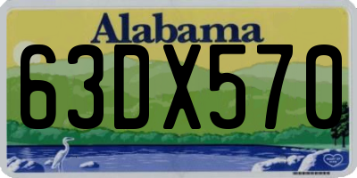 AL license plate 63DX570