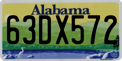 AL license plate 63DX572