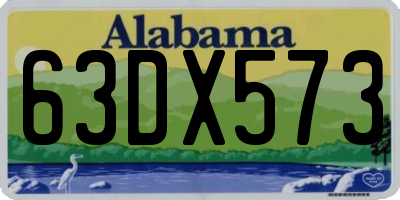 AL license plate 63DX573