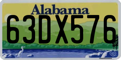 AL license plate 63DX576