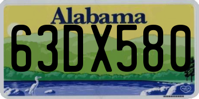 AL license plate 63DX580