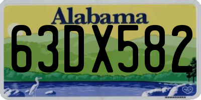 AL license plate 63DX582