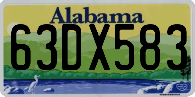 AL license plate 63DX583