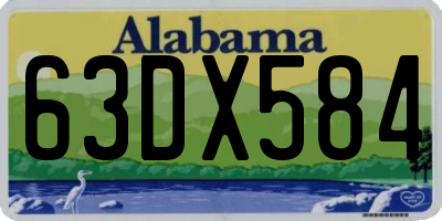 AL license plate 63DX584
