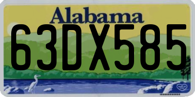 AL license plate 63DX585