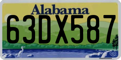 AL license plate 63DX587