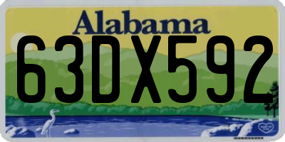 AL license plate 63DX592