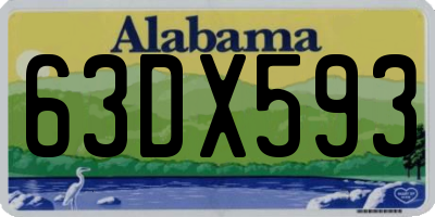AL license plate 63DX593