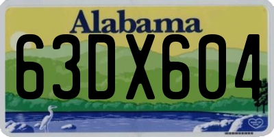 AL license plate 63DX604