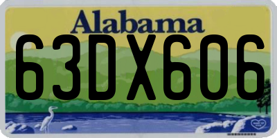 AL license plate 63DX606