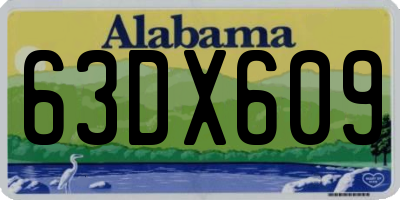 AL license plate 63DX609