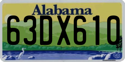 AL license plate 63DX610