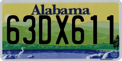 AL license plate 63DX611