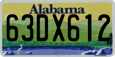 AL license plate 63DX612