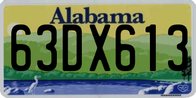 AL license plate 63DX613
