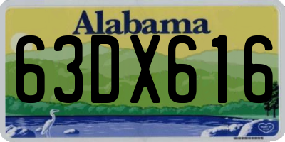 AL license plate 63DX616