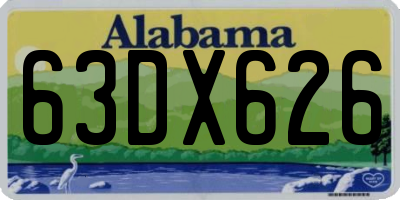 AL license plate 63DX626