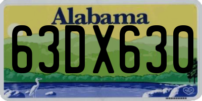 AL license plate 63DX630
