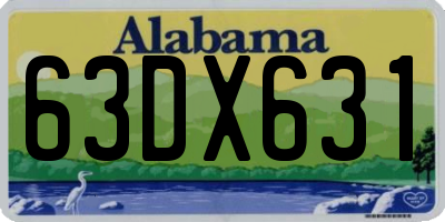 AL license plate 63DX631