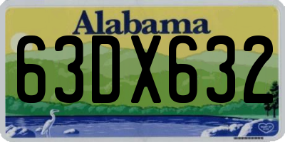 AL license plate 63DX632