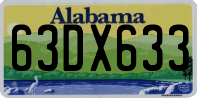 AL license plate 63DX633