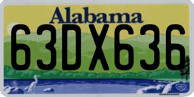 AL license plate 63DX636