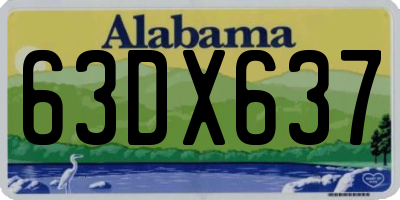 AL license plate 63DX637