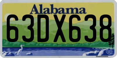 AL license plate 63DX638