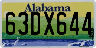 AL license plate 63DX644