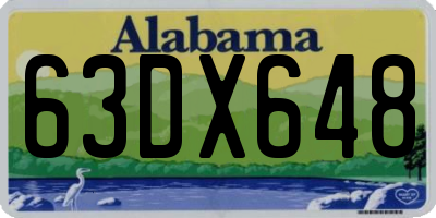 AL license plate 63DX648