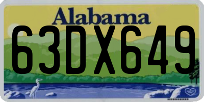 AL license plate 63DX649