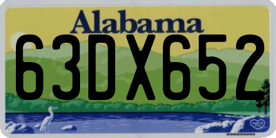 AL license plate 63DX652