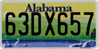 AL license plate 63DX657