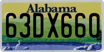 AL license plate 63DX660