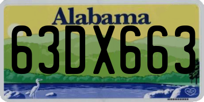 AL license plate 63DX663