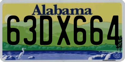 AL license plate 63DX664