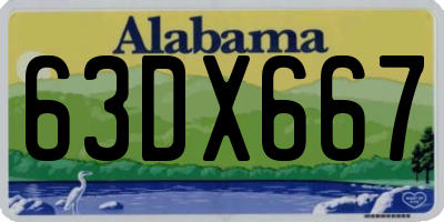 AL license plate 63DX667