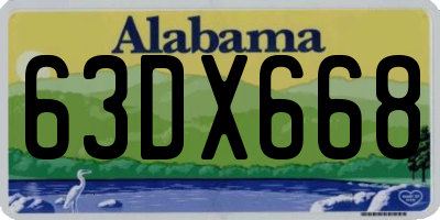 AL license plate 63DX668