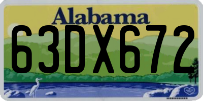 AL license plate 63DX672