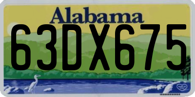AL license plate 63DX675