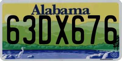 AL license plate 63DX676